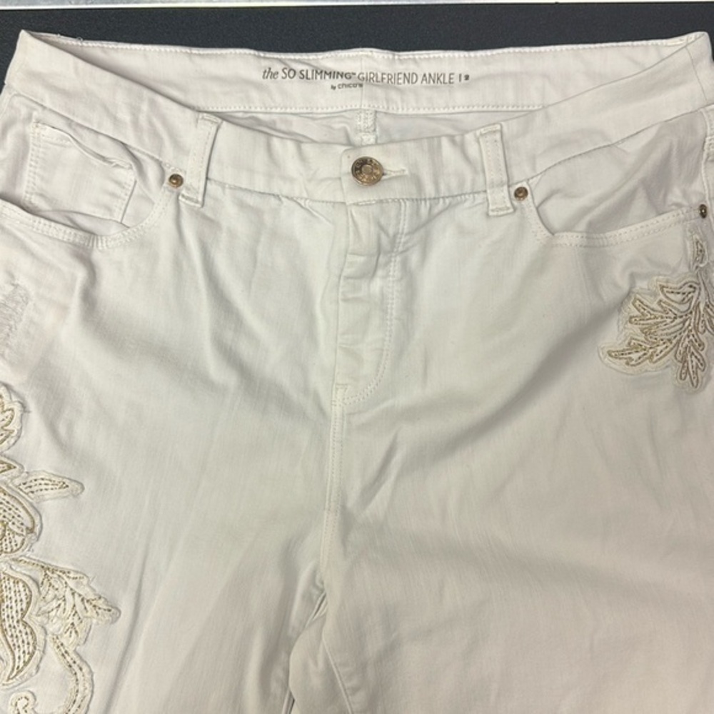 Chico's White Ankle & Cropped Jeans